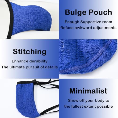 Men's Thongs Sexy G String Bulge Enhancing Pouch Underwear for Male Low Rise Jock Rainbow Stripe3