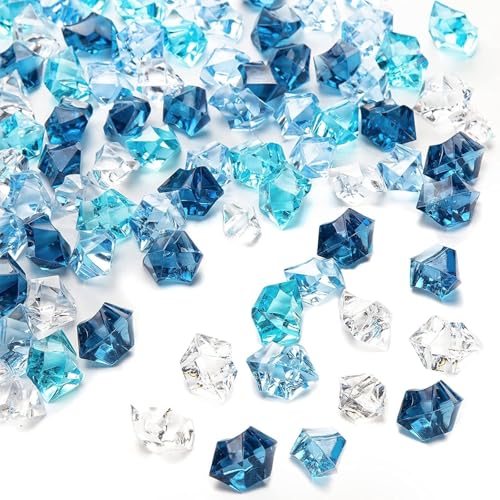 DomeStar 150PCS Blue Fake Ice Rocks