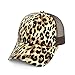 Gorra de Beisbol Gorra De Béisbol De Las Mujeres De Moda Estampado De Leopardo Europeo Y Americano Espalda Abriendo Sombrero De Verano Gorras De Malla De Cola De Caballo