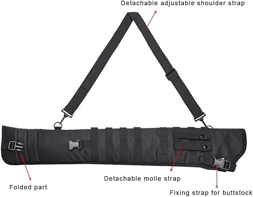 Miniatura 4 de Tactical Rifle Escopeta Scabbard 34 pulgadas Molle protector escopeta caso hombro Sling Holster Militar ejército pistola bolsa