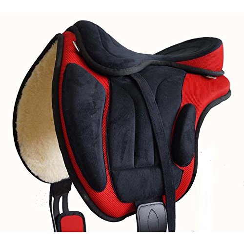 German Riding Sattel Expert - baumlos (schwarz rot)