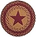 Produktbild IHF Rugs Jute Geflochtene Akzentmatte, 38 cm Durchmesser 15" Diameter Wine, Tan