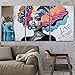 wall26 Canvas Print Wall Art Set Love is Color Triptych Graffiti & Street Art Cities Mixed Media Realism Bohemian Scenic Urban Multicolor for Living Room, Bedroom, Office - 16