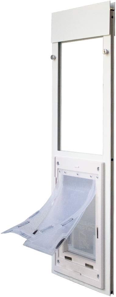 Dragon Pet Door for Horizontal Windows | Innovative Two-Piece Flap System | Easy to Install Durable Aluminum Frame | Adjustable for…