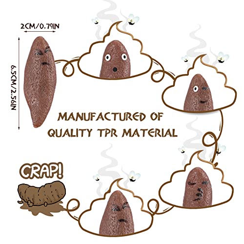 Jerify 84 Pieces Rubber Slingshot Novelty Toys Finger Slingshot Fake Poo Toy Ornament Slingshot Gag Toys Funny Rubber Fingers Stretchy Party Activity Christmas #TOP1