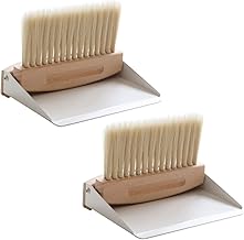 KICHOUSE 2 Conjuntos De Vassoura Pequena Pá De Limpeza Kit De Limpeza De Teclado Kit De Limpeza De Teclado De Carro Escova De Limpeza Pequena Pá De Lixo E Conjunto De Escovas De Mesa Pá De