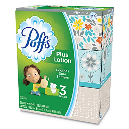 Image of Plus Lotion Facial Tissue, White, 2-Ply, 116 /Box, 3 Boxes /Pack [ESS]