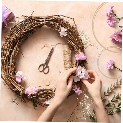 Aros de bambú circulares para macramé y manualidades con madera 8