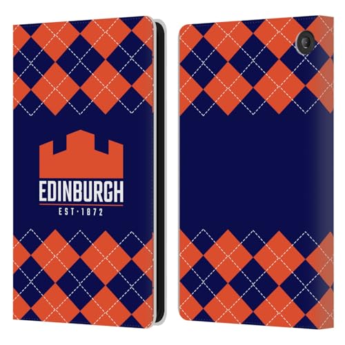 Étui portefeuille en cuir Amazon Fire 7 2022 Edinburgh Rugby à motifs de losanges