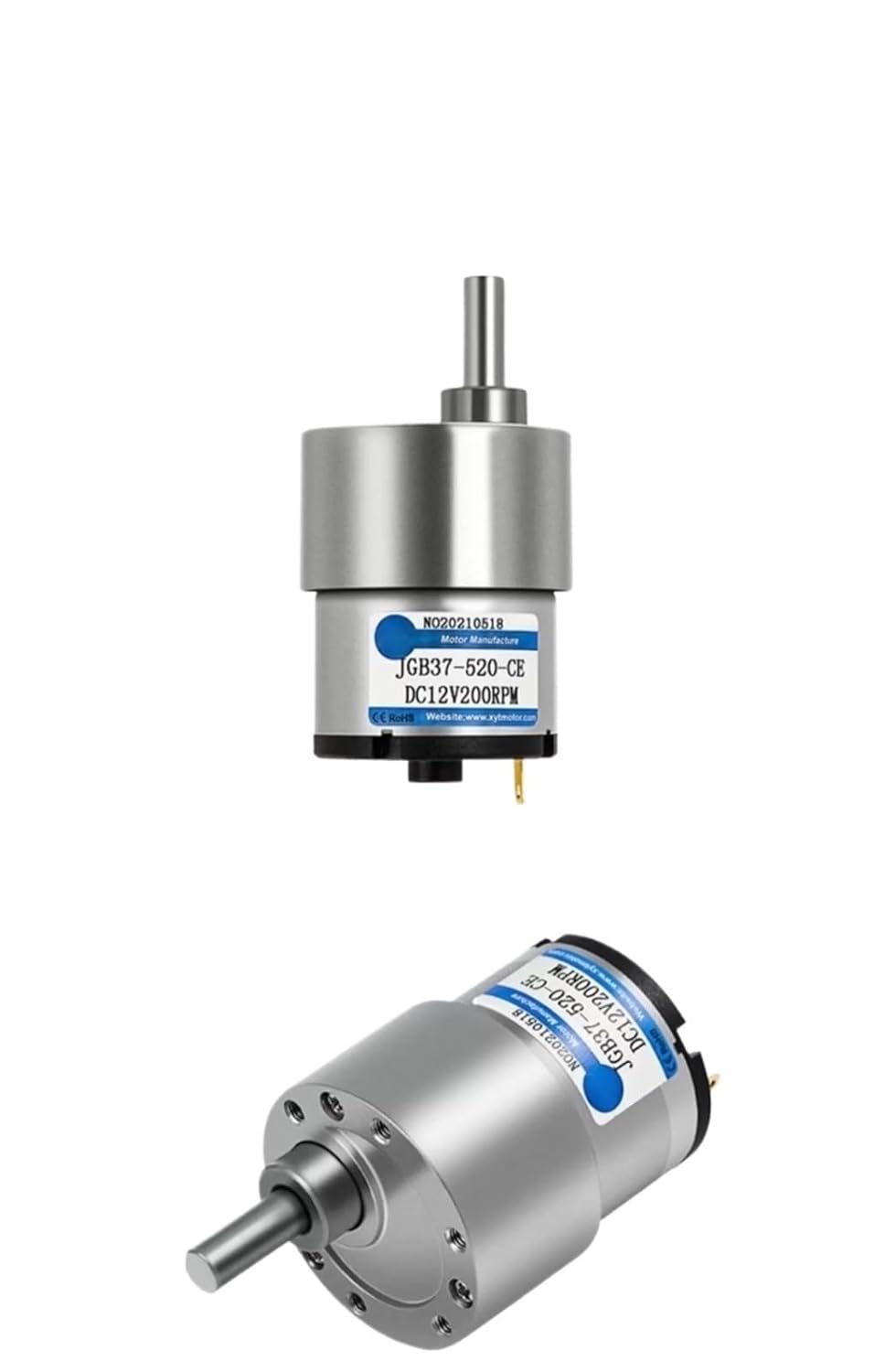 1pc JGB37-520 12V 24V High Gear Box Electric Motor Gearmotor 5/10/20/30/45/60/100/200/300/600rpm(12v,66RPM)