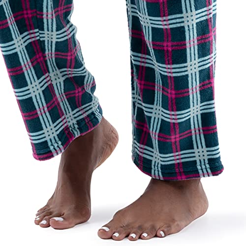 Image of Fruit of the Loom Women's Sueded Jersey Crew Top and Fleece Pant Sleep Set