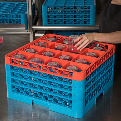 CFS 16 Compartment Glass Rack +4 - Orange/CFS Blue [Set of 2] - Thumbnail 2