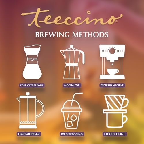 Teeccino Hazelnut Chicory Coffee Alternative - Ground Herbal Coffee That’s Prebiotic, Caffeine Free & Acid Free, Medium Roast, 11 Ounce (Pack of 3)