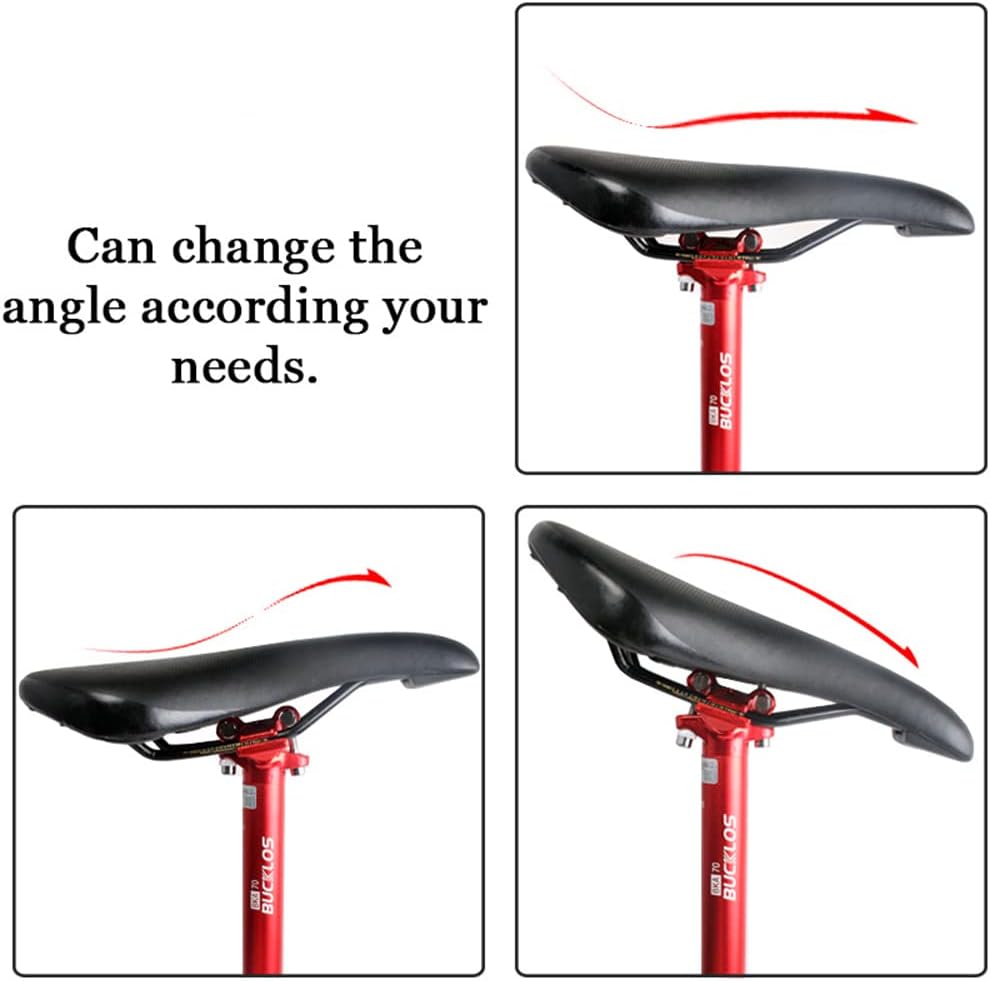 BUCKLOS Bike Seatpost 27.2 30.8 31.6 x 350mm 400mm, Mountain Bike Road Bicycle Seat Post Aluminum Alloy Adjustable Ultra-Light, Suitable for MTB Road BMX Gravel, Hybrid, and E-Bikes Urban