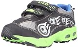 Flexible Laufsohle Lico ADRIAN V BLINKY Jungen Sneaker, Schwarz/ Royalblau/ Grün, 31 EU