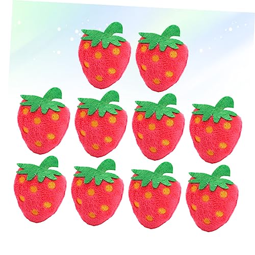 BESPORTBLE 20 Unidades brinquedo de morango brinquedo de pelúcia catnip brinquedos de gato catnip ga