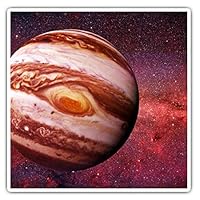 2 x Square 7.5cm Vinyl Stickers - Planet Jupiter Solar System Space 15898