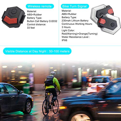 front and rear bicycle turn signals