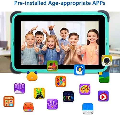 CWOWDEFU Kids Tablet 7 inch Android 11 Tablet for kids Children Tablet 2GB RAM 32GB WiFi Tablet Learning Tablets Best Gifts for Kids (Green)