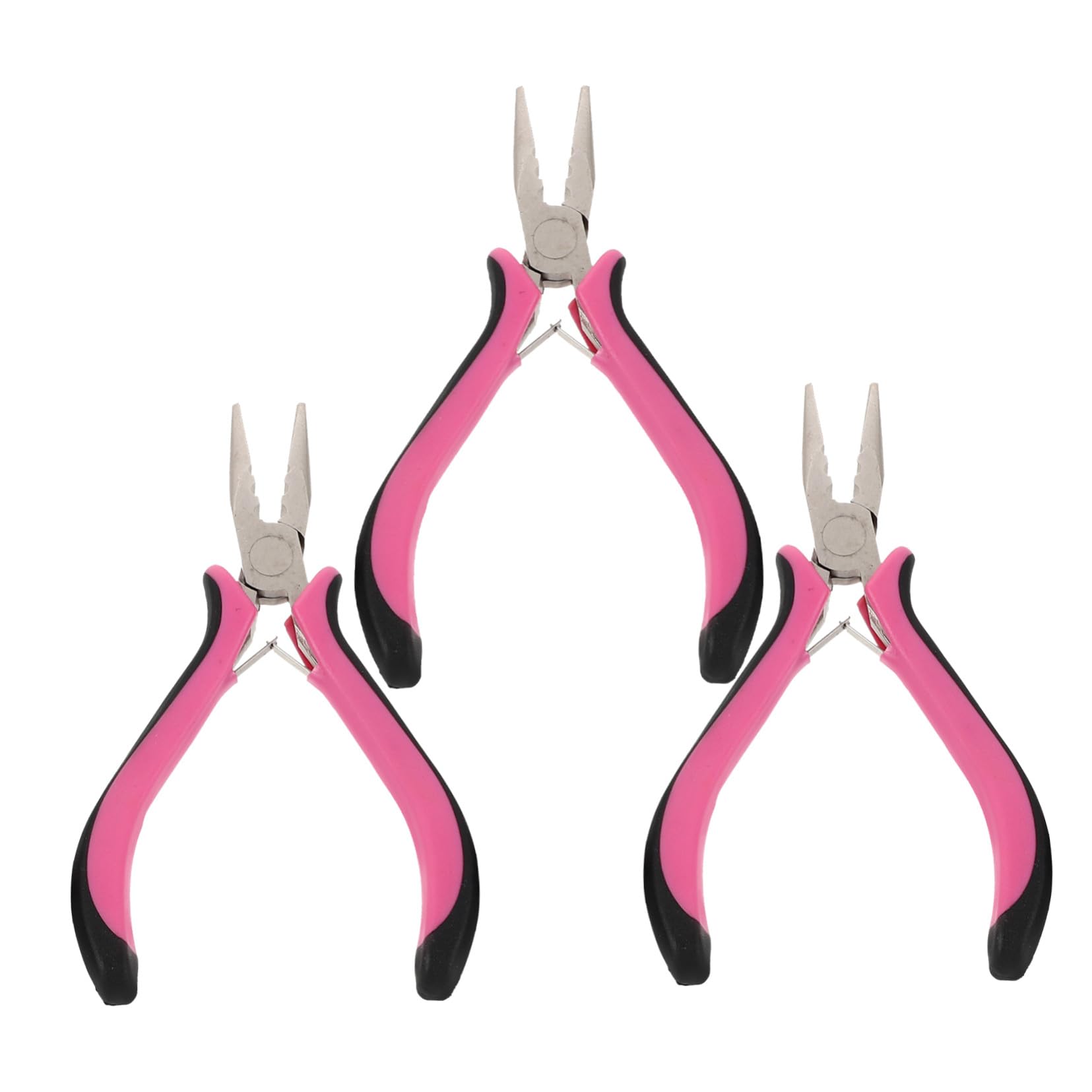 Pince à extensions de cheveux pour fixer proprement les wefts sans abîmer la fibre 3pcs