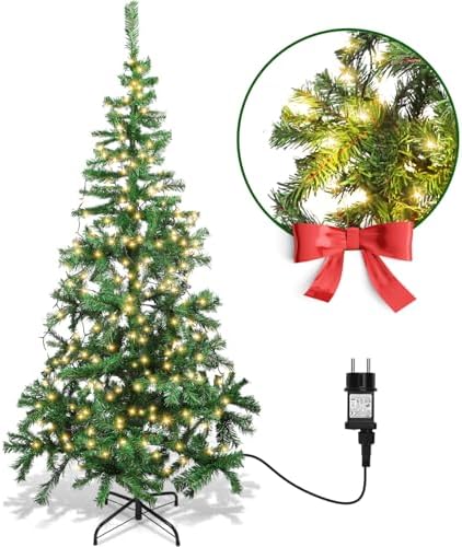 Aigostar 150 CM Árbol de Navidad Artificial,con Cadena de Luces L...