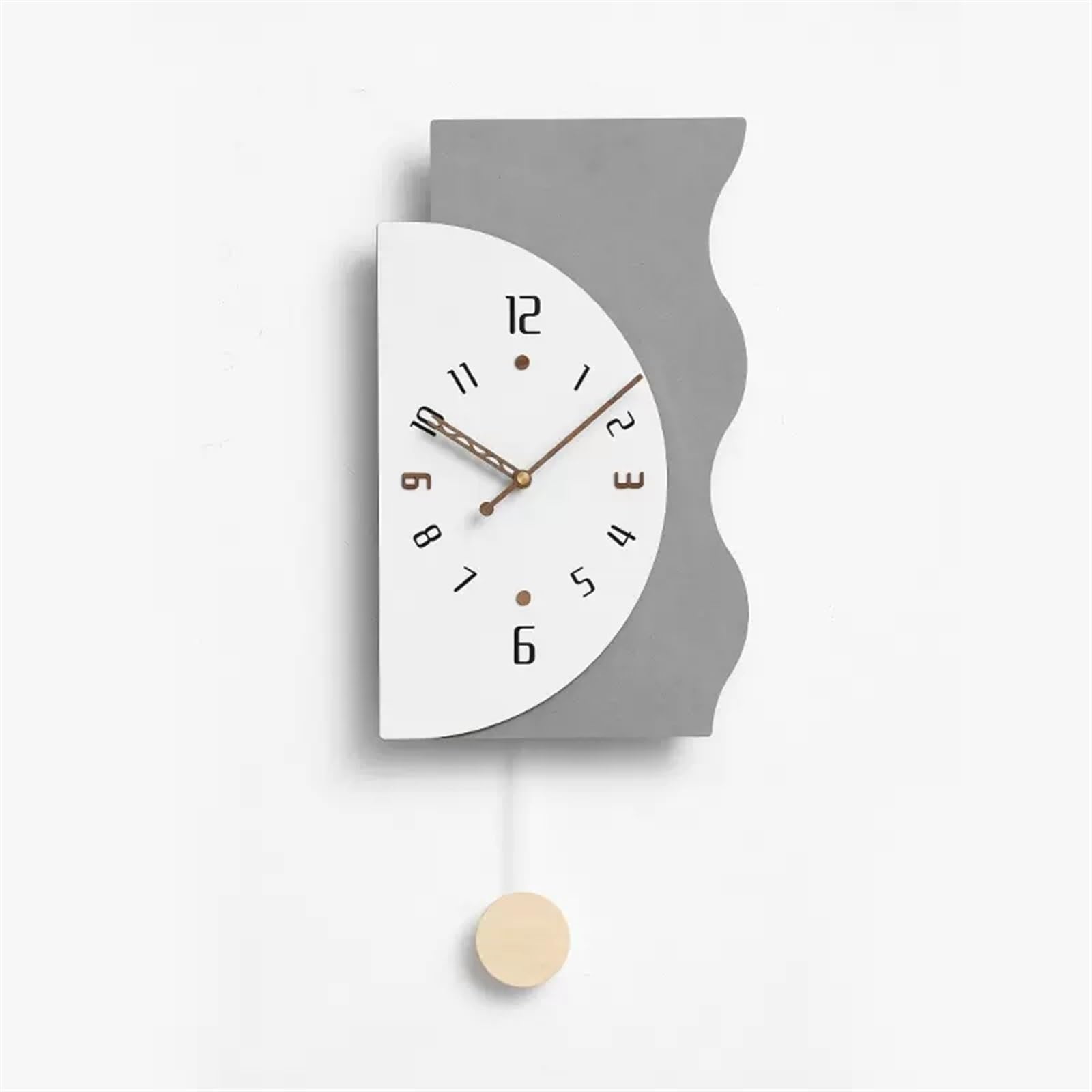 EINES Wall Clocks No Punch Clock Living Room Modern Simple Atmosphere Restaurant Decorative Clock Personalized Creative Wall Clock(D)