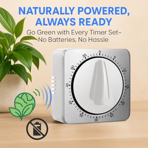 Miniatura 8 de Temporizador De Cocina, Temporizador De Huevos, Mecánico, Sin Pilas, Despertador De Cocina, 100 Mecánico, Con Carcasa De Acero Inoxidable, Reloj De Cocina, Cronómetro, Recordatorio De Cuenta