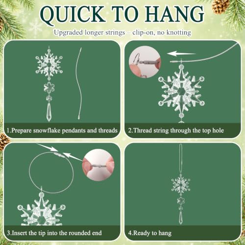 Image of Crystal Ornaments for Christmas Tree Winter Wonderland Decorations