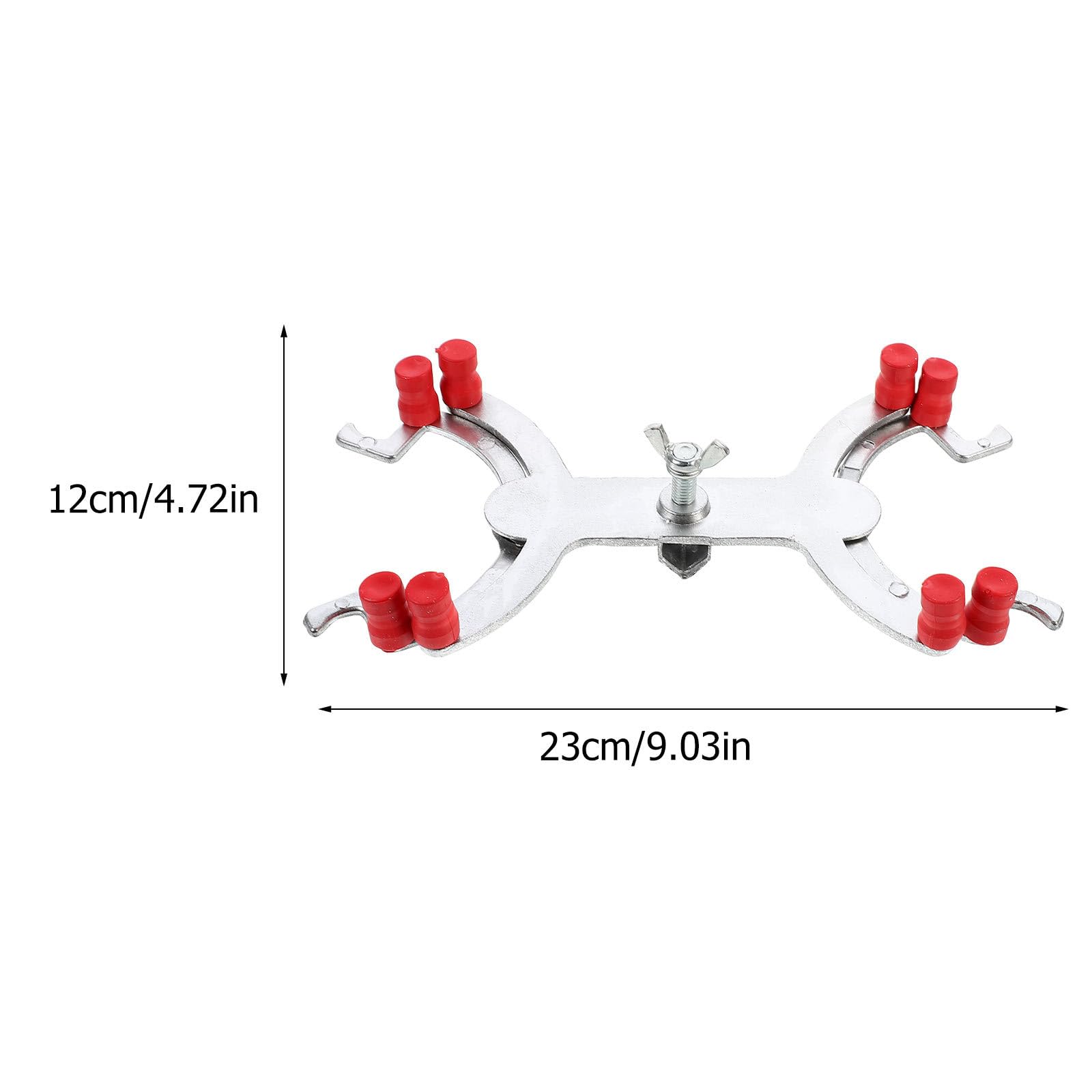 OUNONA 5Pcs Burette Clamp with Bosshead,Laboratory Grade Metalware Set,Lab Clamp Retort Prong Jaw, Spring Loaded Jaws, Rubber Jaws Labs Universal 7/8