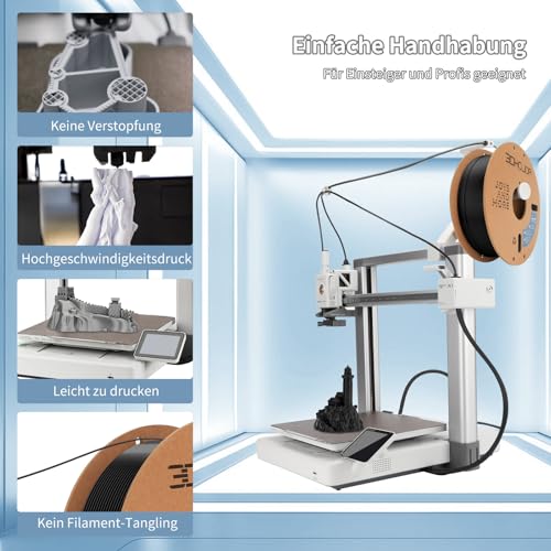 Image of 3DHoJor 3D Printing Filament Basic PLA Filament Bundle 1.75mm Cardboard Spool Dimensional Accuracy + /- 0.03 mm Fit Most 3D FDM Printer 1KG*2 spools-Black+White