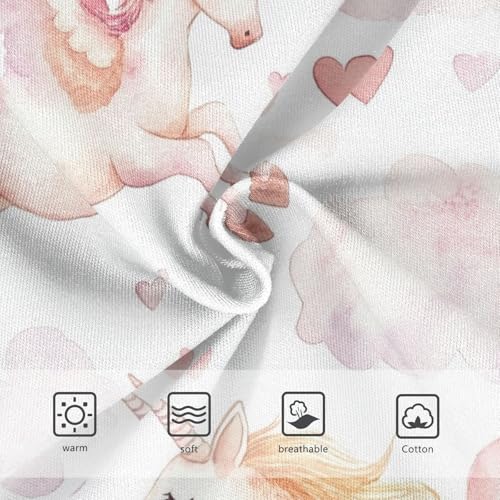 Wusikd Flying Unicorn Girls' Underwear Cotton Clouds Hearts Girls Briefs Soft Toddler Underwear 2T3