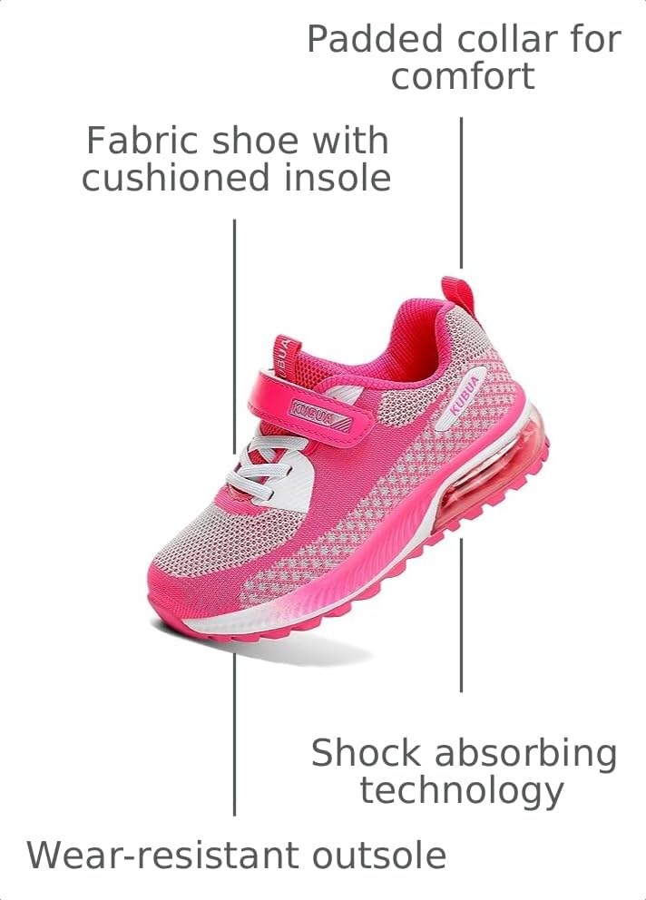 Image of KUBUA Kids Sneakers Lightweight Boys Girls Tennis Shoes | Breathable, Comfortable, Non Slip, Easy to Put On, Running, Walking, Gym, School, Daily Play, Toddler