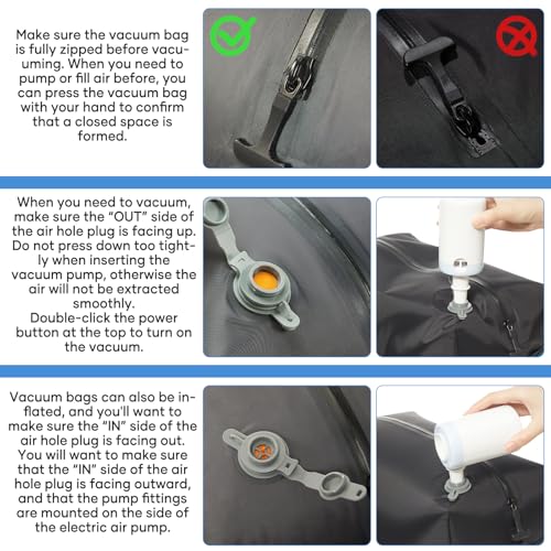Image of Vacuum Travel Backpack with Pump for Women Men, Carry on Air Backpack for Flight Approved, Personal Item Luggage Backpacks