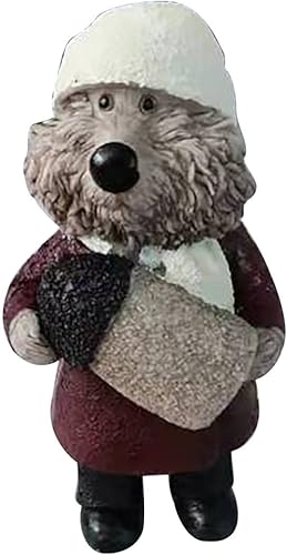 Decoración navideña muñeca de arte orgánico con banda de jarra nutrias de resina de 4 pulgadas nutrias de Navidad jarra banda de arte orgánico