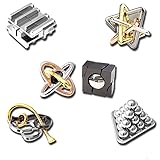 Homilius 知恵の輪 知恵おもちゃ セット 初心者向け 知育玩具 脳トレ 3D ブロック 立体パズル 孔明 知的 玩具 無害 亜鉛合金 耐久性 面白い 集中力を高める リングパズル IQテスト 教育 孔明錠 魯班錠 ルバンロック キャストパズル マジック 子供 成人 男女兼用 花火大会 お祭り景品 大人 家庭 暇つぶし 勉強 謎解き 暇つぶしグッズ プレゼント (Nセット)