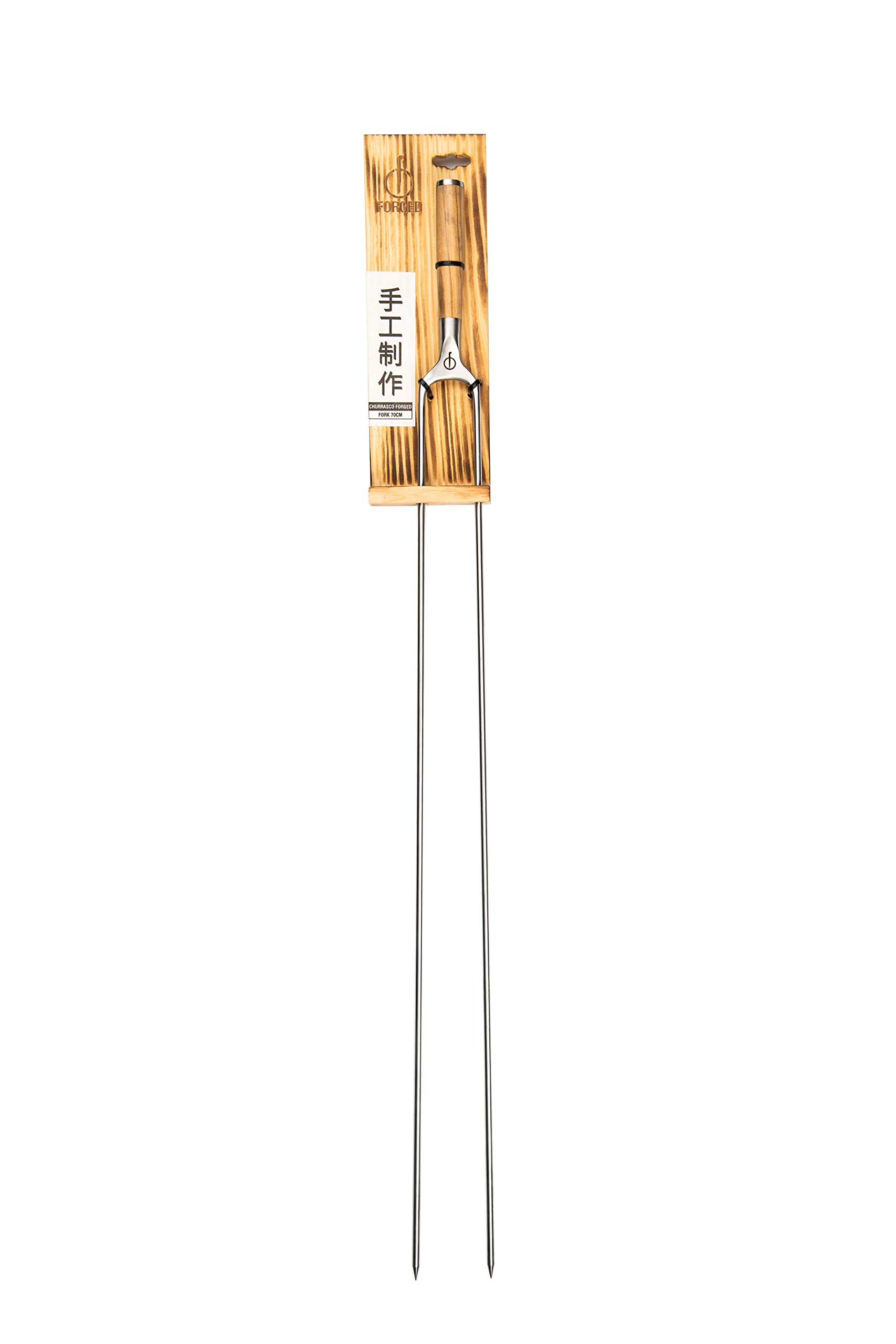Forged Churrasco - Spiedini per barbecue, 70 cm, manico in legno d'ulivo, in acciaio INOX