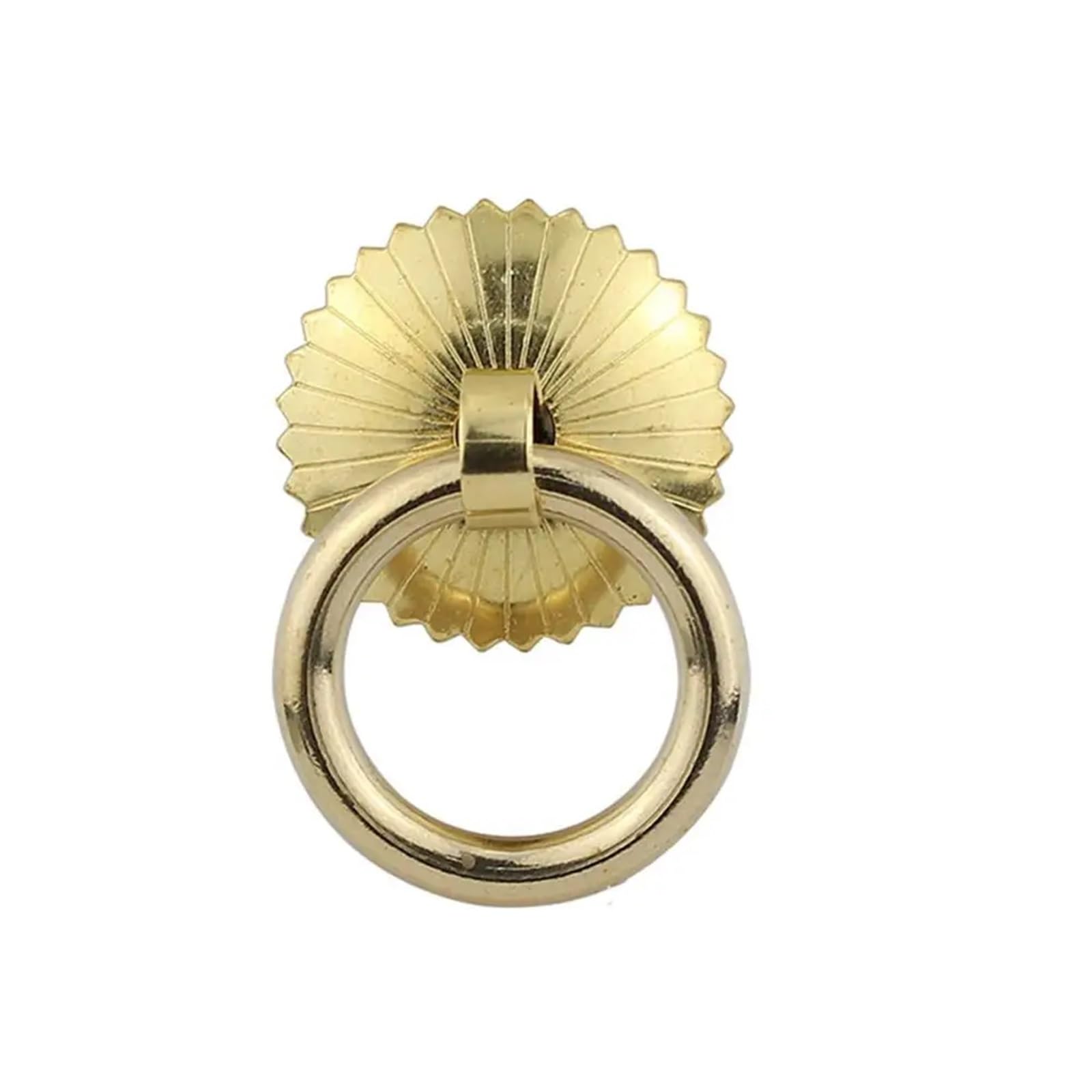bogniga 6PCS Vintage Handle Pull Rings Ring Bronze Door Knocker Pulls Antique Drawer Knobs Furniture(Brass-4CM)