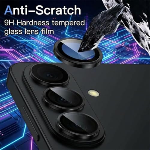 Image of Camera Lens Protector for Samsung Galaxy S26 / S26 Plus Black AR AF Coated 9H Tempered Glass Camera Guard, Anti Drop, Scratch Resistant Camera Lens, Case Friendly Waterproof Heavy Duty UHD Clear Camera Cover