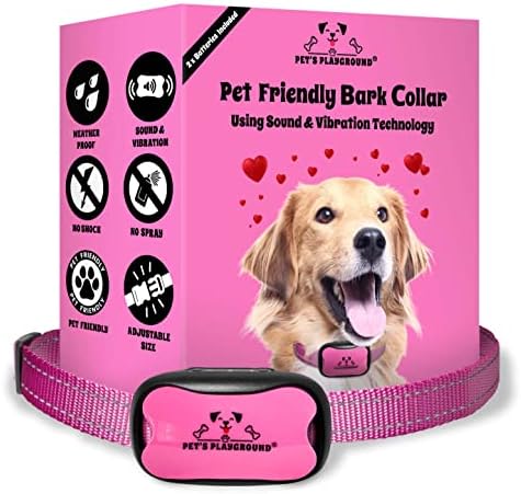 Pet's Playground Bark Collar | Dog Bark Collar | No Shock Bark Collar | No Bark Collars for Dogs | Humane Bark Collar | Anti Barking Collar for Dogs | Small Dog Bark Collar | Bark Control Collar