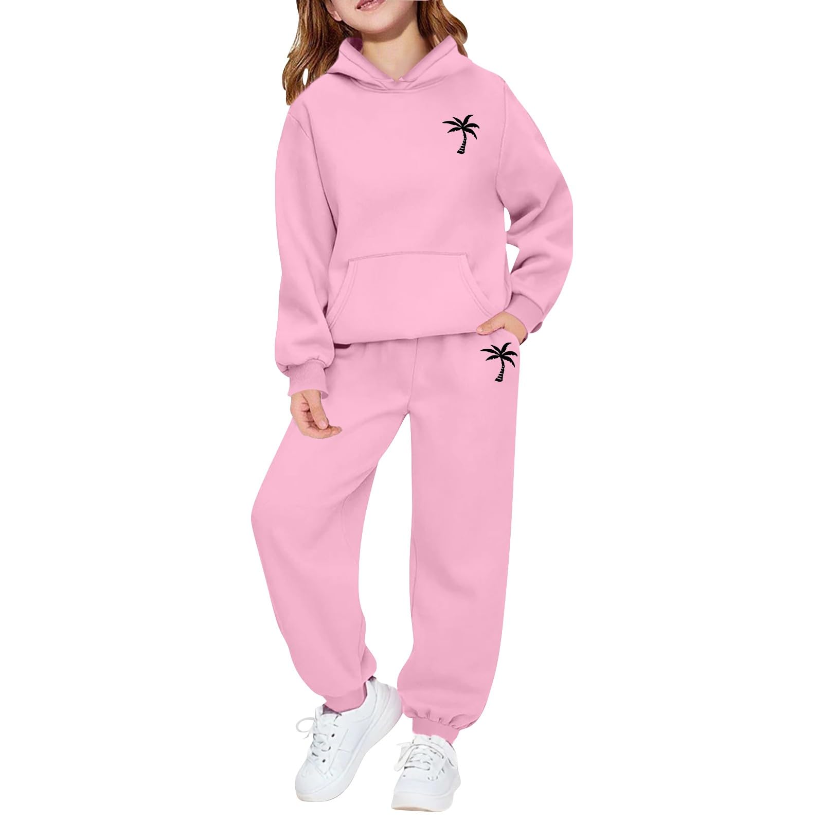 Kinder 2-teiliges Trainingsanzug-Hoodie-Jogger-Set, Unisex