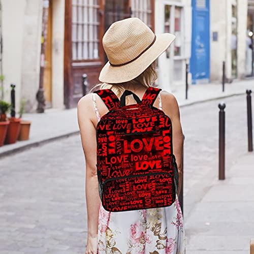 Sac de travail tendance avec inscription Love et compartiment ordinateur portable protégé - 7