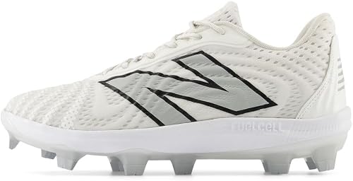 New Balance Men's FuelCell 4040 V7 Molded Baseball Shoe, Optic White/Rain Cloud,