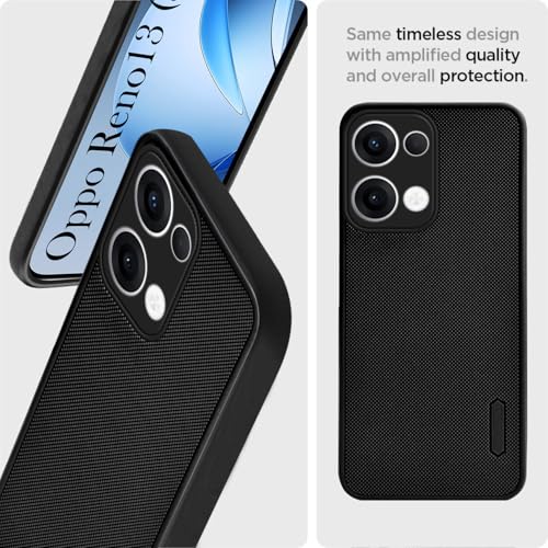 Image of Jkobi Silicone Back Cover Case for Oppo Reno13 5G | Oppo Reno 13 5G (Textured Grip Design | Camera Protetion | Slim and Light Weight | Soft Touch and Feel | Black)