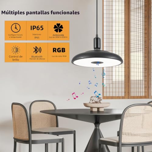Lámpara colgante LED que resiste la humedad de la cocina y el exterior 2