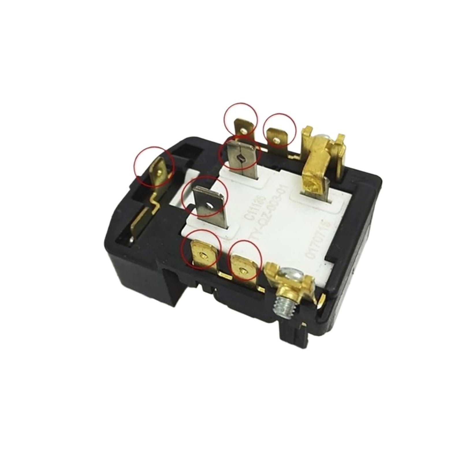 TY-QZ-003-01 TY-QZ-002-01 Protector de relé PTC de arranque de compresor de refrigerador for piezas de reparación de frigorífico y congelador(Ty-qz-002-01 6.3mm)