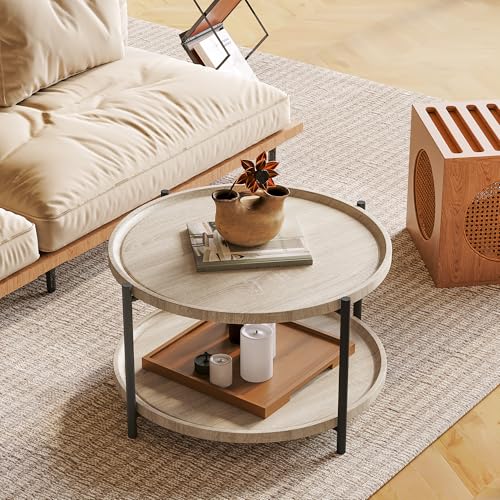 TrailBlaze Round Boho Wood Coffee Table