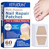 Muti-Purpose Nail Repair Patches, 60 pcs Overnight Nail Repair Treatment for Nail Discoloration & Cracked Nails, Restore Healthy Nail Appearance