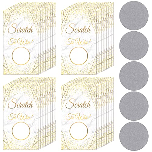 Cartes cadeaux à gratter pour mariage anniversaire et fêtes lot de 100 pièces vierges blanches