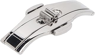 Fivela de Pressão de Pulseira de Relógio, Botão Duplo Fácil de Instalar Fecho de Implantação de Relógio de Aço Inoxidável 304 para Conexão de Pulseira de Relógio