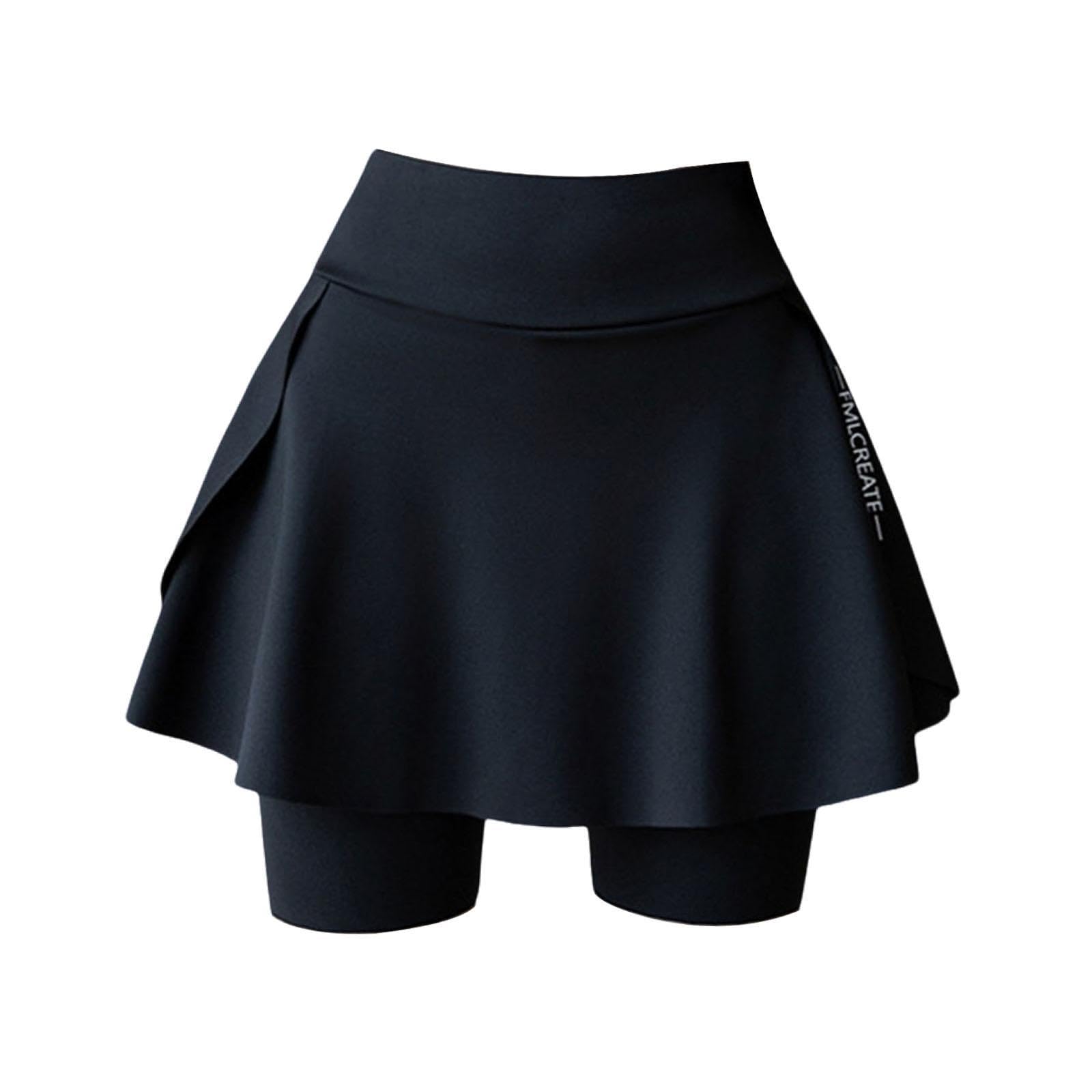 merishopp Tennis Skirt with Pockets Gyjm Fitness Soft Beach Women's Pleated Skirt M Black| Stylish Fashion Wear | Trendy Clothing-picture-35